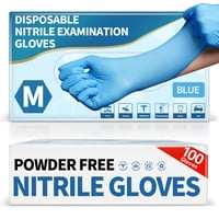 Guantes De Examen De Nitrilo Medguy De 4,5 Mm, 100 Unidades, Azules, Sin Látex