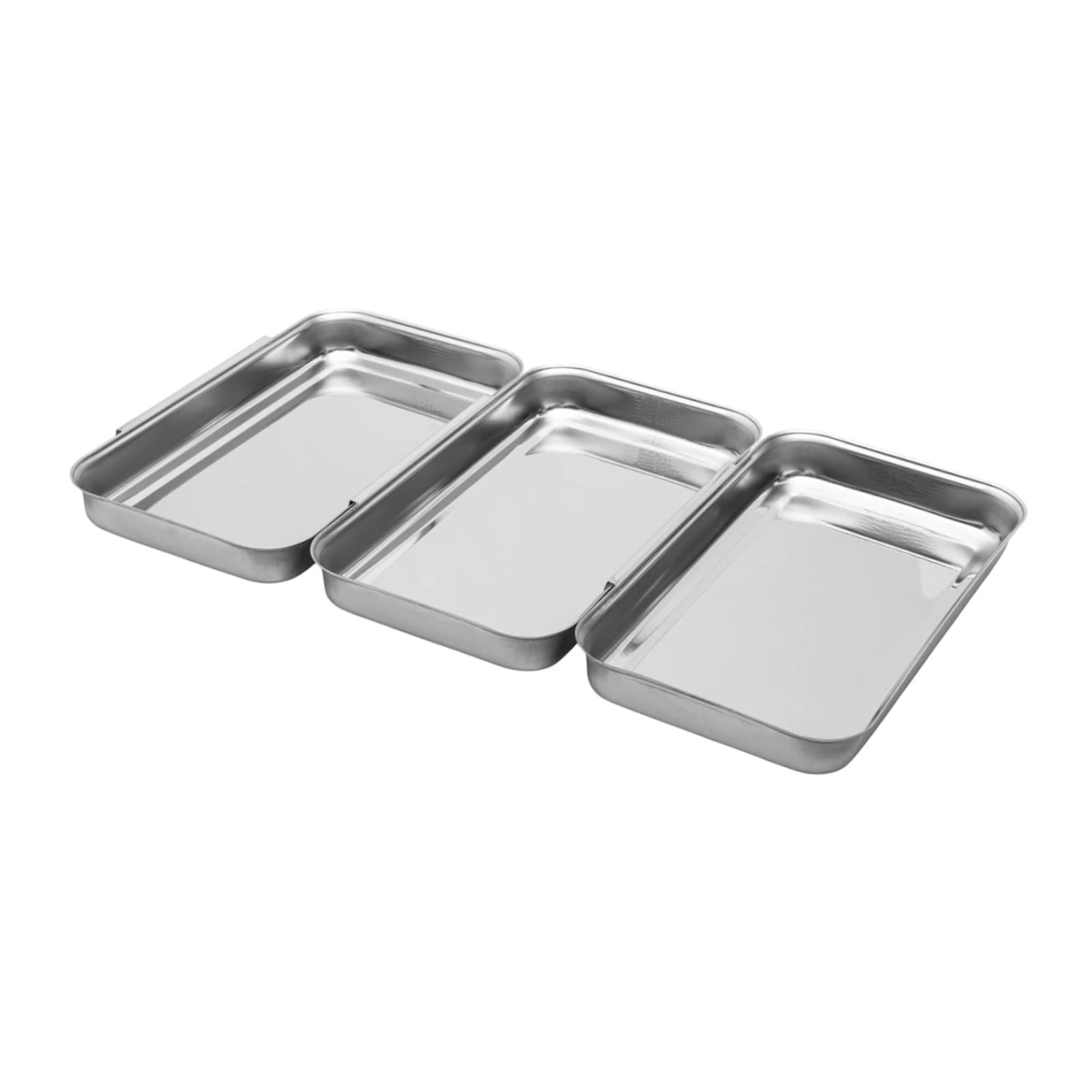 Bothyi - Juego De Bandejas Para Empanizar, Bandeja Pequeña Para Hornear, Instrumento De Laboratorio, 3 Piezas