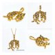 thumbnail image 3 of Dije Nordvik Leopardo Sigiloso Dorado, Circonitas Blancas Dorado, 3 of 3
