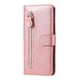 thumbnail image 4 of Funda tipo cartera para Samsung Galaxy A05s con bolsillo con cremallera y ranuras para tarjetas – Función de soporte Rosa, 4 of 6