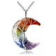 thumbnail image 1 of HESHPAWS Árbol de la vida collar de collar de alambre envuelto de luna creciente colgante de piedra de la luna creciente colgante,7 Chakra collar de joyería de cristal de curación para mujeres, 1 of 2