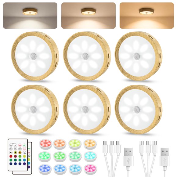 Luces bajo encimera Besttour 6 unidades RGB con control remoto