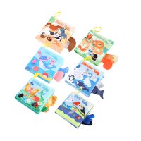 Bothyi - 6X Libros De Tela Para Bebés Libro Arrugado De Animales Para Bebés De 6 A 12 Meses