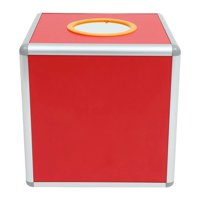 Magideal - Urna De Votación Caja De Lotería Caja De Aleación De Aluminio Con Ranura Buzón Comunitario Multifuncional Rojo Caja De Almacenamiento De Boletos Caja 20 Centímetros