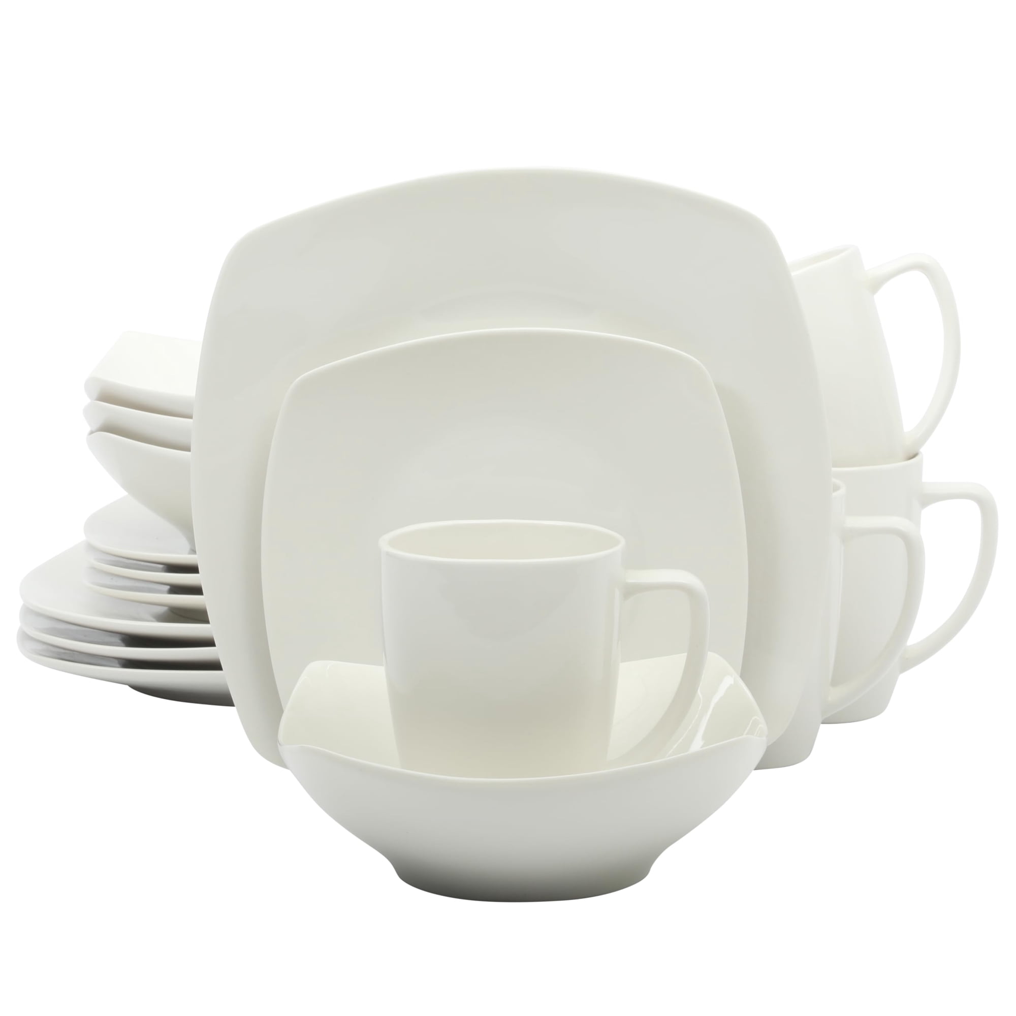 Juego De Vajilla Gibson Home Zen Buffet De Porcelana, 16 Piezas, Blanco