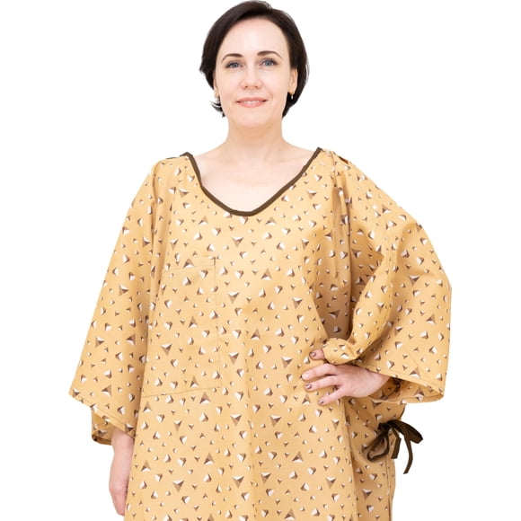 Bata de hospital Careoutfit 10XL IV con broches de plástico, paquete de 3