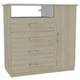 thumbnail image 4 of Mueble De Tocador + Espejo + Cómoda 4 Cajones / 1 Puerta Rovere / Blanco, 4 of 11