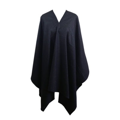 Poncho Clásico 100% Lana - Largo - Negro