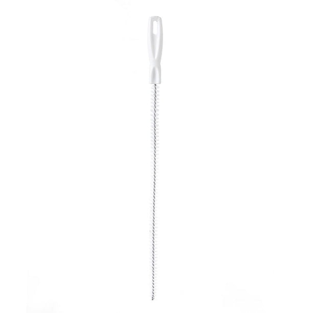 1pc Flexible Sink Cleaning Brush, Pipe Dredging Brush, Sewer Hair Clog Removal Tool, With Long Spiral Nylon Bristles Cleaning Brush, For Kitchen Bathroom Bathtub Toilet, White