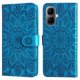 thumbnail image 5 of Funda tipo cartera FOXDOCK para Infinix Smart 10 4G , diseño girasol en relieve, cuero PU, cierre magnético, soporte y tarjetero, 5 of 5
