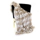 thumbnail image 1 of Manta Plutus Brands Plutus Brands de piel sintética de leopardo de lujo, marrón y beige, 1 of 3