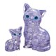 thumbnail image 2 of Puzle de cristal 3D Bepuzzled Cat & Kitten transparente para más de 12 años, 2 of 5