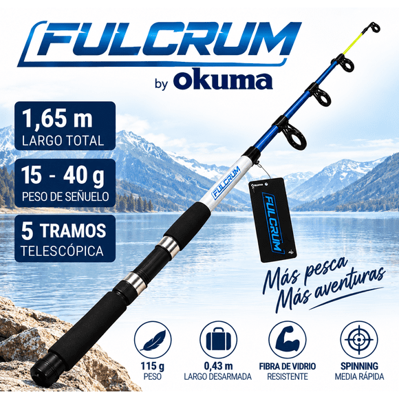 Caña De Pescar Okuma Fulcrum Teles 1.65 Mts /15-40g Spinning