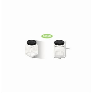 Genérico - Botella De Vidrio 100Ml Tapa Negra