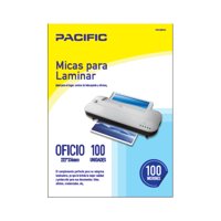 Pacific - 100 Laminas Micas Termolaminadora Oficio 100 Micrones - Ps
