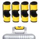 thumbnail image 1 of Uxcell Asa de Equipaje Envoltura, 4 Piezas Cubierta Protectora de Agarre de Neopreno Hueco Identificadores de Equipaje para Maletas Bolsas de Viaje, Amarillo, 1 of 7
