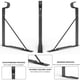 thumbnail image 4 of Broset Rod Soportes Eau, 4 unidades, ajustables, acero negro, 32 — 34 cm, 4 of 7