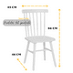 thumbnail image 3 of Silla Windsor Madera Maciza De Alta Calidad Estructura Fuerte Barnizado Semi Matte - Blanco, 3 of 3