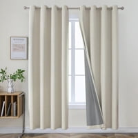 Cortinas Blackout Joydeco Beige Claro 229X229 Cm 2 Paneles