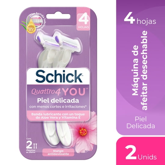 Máquina De Afeitar Quattro Para Mujer Display 1 Un Schick