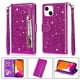 thumbnail image 1 of Funda Para Elegante Funda Iphone 13 Mini Glitter Con Cremallera-ideal Para El Uso Diario, 1 of 5