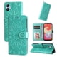thumbnail image 3 of Funda tipo cartera FOXDOCK para Samsung Galaxy A04E , diseño girasol en relieve, cuero PU, cierre magnético, soporte y tarjetero, 3 of 5