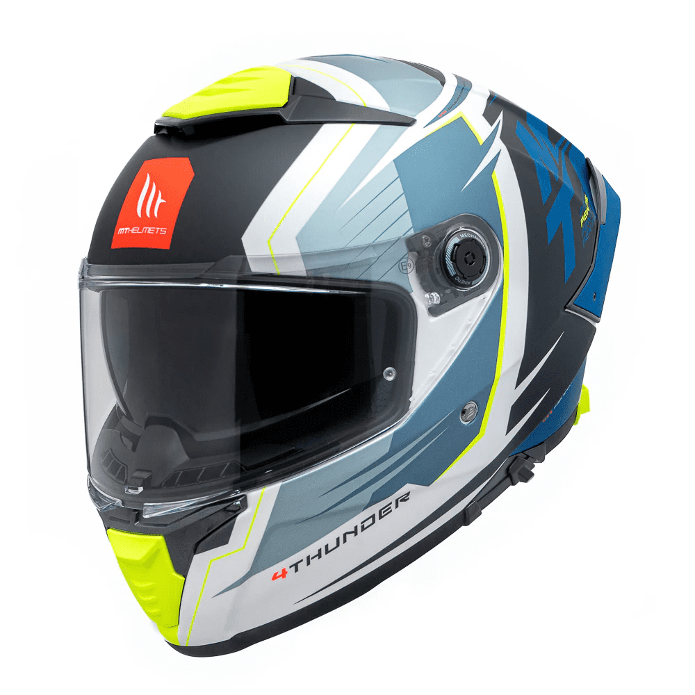 Mt Helmets - Casco Para Moto Mt Thunder 4 Sv Pental A7 Azul Mate M + Pinlock Mt-v-28