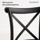 thumbnail image 2 of Silla Crossback Para Comedor Apilables De Polipropileno Negra, 2 of 8