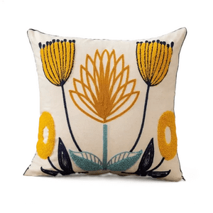 Genérico - Fundas De Cojines Bordadas A Elección 45X45 Diseño 24 Color Blanco