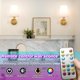 thumbnail image 5 of Aplique de pared inalámbrico a pilas slywise dorado con luz RGB, 5 of 6