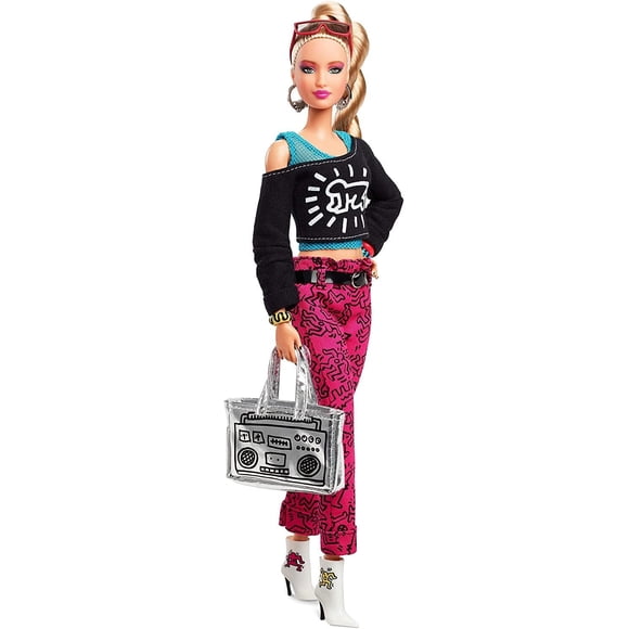 Figura de juguete Barbie Keith Haring X - Muñeca de colección