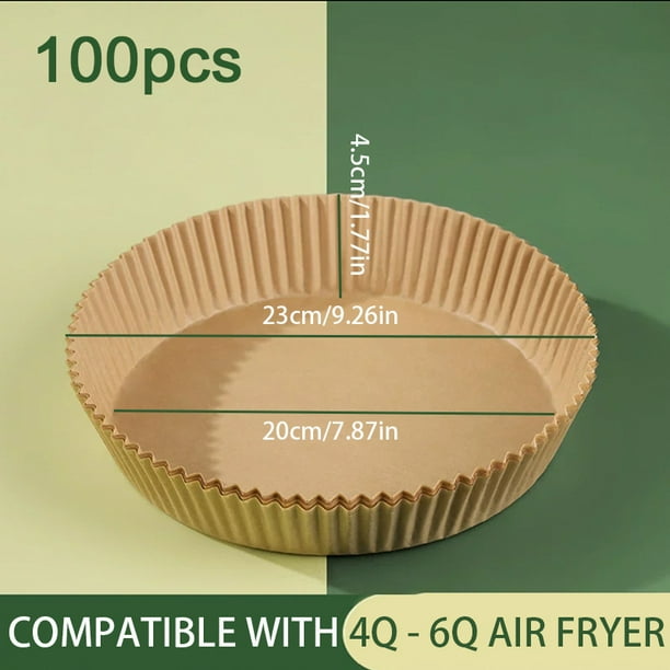 30pcs/50pcs/100pcs, Food Grade Air Fryer Paper Liners, Oil Absorbing Air Fryer Disposable Paper Liner For Microwave, Round Air Fryer Basket Liners, Baking Supplies