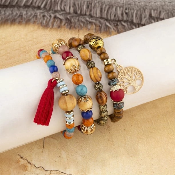 Creative Bohemian Bracelet Layered Beaded Stretch Bracelet