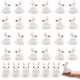 thumbnail image 1 of 100 piezas de figuras en miniatura de conejo, mini conejos de Pascua, mini figuras de conejo, mini animales de resina, miniaturas de jardín de hadas, rellenos de huevos de Pascua, casa de muñecas, pas, 1 of 7