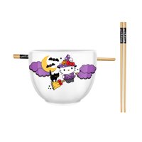 Silver Buffalo - Cuenco De Arroz Con Fideos Ramen De Cerámica, Plateado, Buffalo Hello Kitty