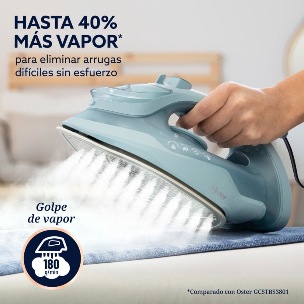 Plancha de vapor Oster AeroGlide S7000 verde claro, foto 2
