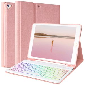 Funda De Teclado Fuwang Para Ipad De 9.ª Generación De 10.2 Pulgadas 2021 Con Retroiluminación