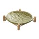 thumbnail image 3 of Bandeja De Cesta Tejida De Bambú, Bandeja De Almacenamiento Redonda Para Verduras, Mueble De Desayuno, 22 Cm, Verde, 3 of 5