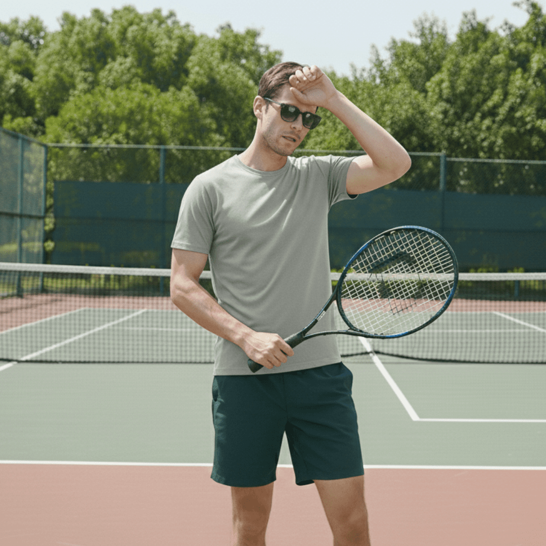 T-world - Polera Hombre Trekking Dryfresh Smooth Uv Manga Corta Gris