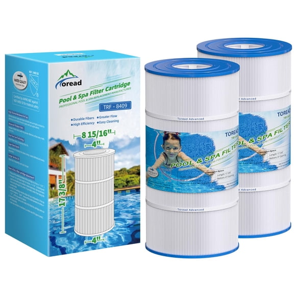 Filtro para piscina TOREAD TRF-8409 44 x 23 cm, paquete de 2