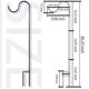 thumbnail image 4 of Shepherd Hook MENG ZHI AO, resistente, ajustable, de 60 a 94 cm, metal, 4 of 9