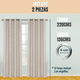 thumbnail image 2 of Cortina Crema Blackout 100%, 2 Paños De 220x140cm Textura Lino, 2 of 6
