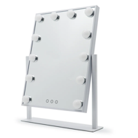 Genérica - Espejo Maquillaje De Mesa 12 Focos Led Touch Rotación 360