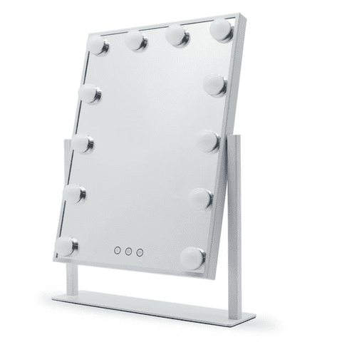 Genérica - Espejo Maquillaje De Mesa 12 Focos Led Touch Rotación 360