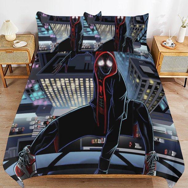 Spider Ma-n Across_thepider_Verse Spider Ma-n Bedding Set Sheet Set for Kids Adults,All Season Lightweight Bedding Set for Bedroom Bed Do Bed Sheets