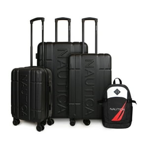 Nautica - Set 3 Maletas S+M+L Amsterdam Negro + Mochila Atlas Negro