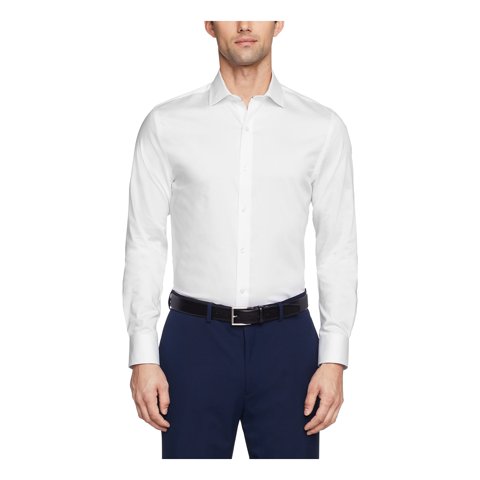 Camisa De Vestir Tommy Hilfiger, Corte Ajustado, Sarga Elástica, Blanca