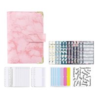 Ioensy - Carpeta De Cuaderno Con Etiquetas Autoadhesivas Para Facturas En Efectivo Presupuesto Ahorro De Gastos Rosa