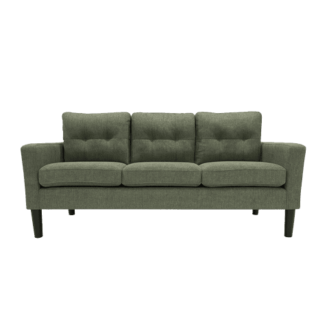 Sofá 3 Cuerpos Relan Sutri Sillon Capitoné Verde