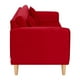 thumbnail image 3 of Sofa New Retro 3c + 2 Pouf Felpa 05 Rojo, 3 of 6